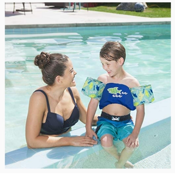 New Swimways Seasquirts Swim Trainer Blue Shark 30-50 lbs - Picture 4 of 9